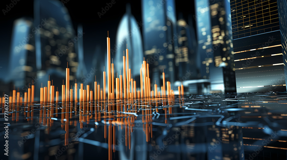 Business graph stock market background Business graph stock market background