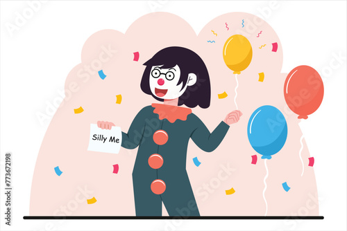 April Fools Flat Illustration Design
