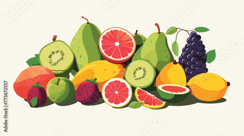 Fruit icon image flat cartoon vactor illustration i