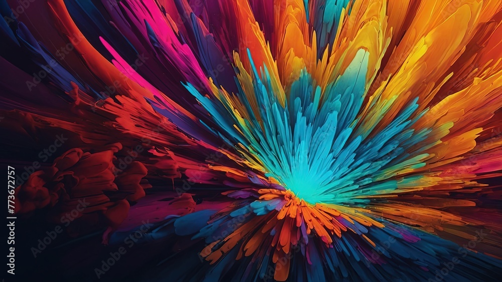 Obraz premium Abstract Vibrant Gradient Colour Wallpaper Background