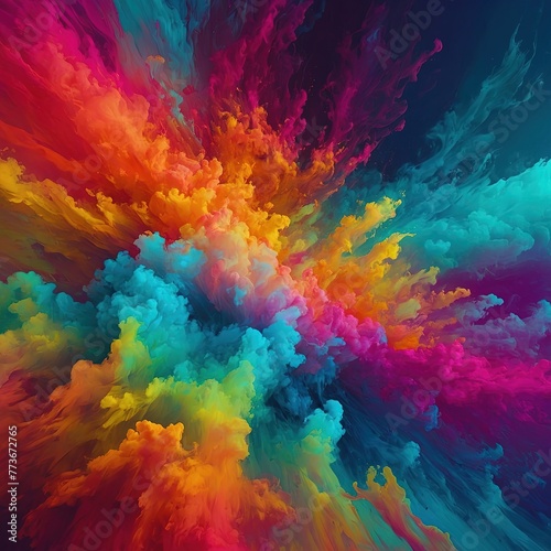 Abstract Vibrant Gradient Colour Wallpaper Background © ArtiKreatif