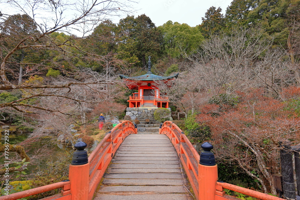 Daigo-ji Temple a Buddhist temple with 5-story pagoda, at Daigohigashiojicho, Fushimi Ward, Kyoto, Japan Daigo-ji Temple a Buddhist temple with 5-story pagoda, at Daigohigashiojicho, Fushimi Ward, Kyoto, Japan