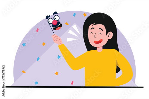 April Fools Flat Illustration Design