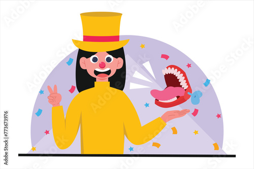 April Fools Flat Illustration Design