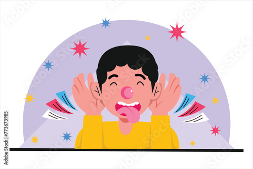 April Fools Flat Illustration Design