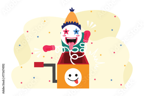 April Fools Flat Illustration Design
