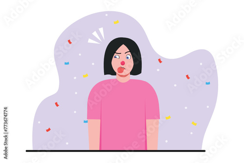 April Fools Flat Illustration Design