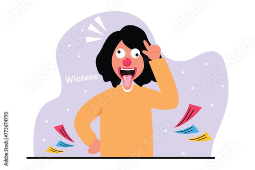 April Fools Flat Illustration Design