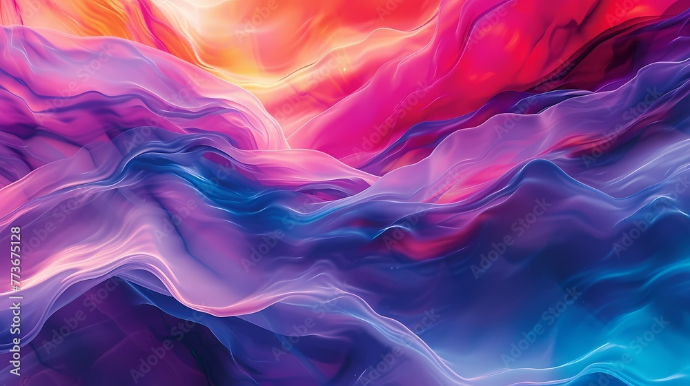 A dance of vibrant hues in a liquid abstract, forming a gradient wave that is both lively and soothing, creating a visually stunning composition. A dance of vibrant hues in a liquid abstract, forming a gradient wave that is both lively and soothing, creating a visually stunning composition.