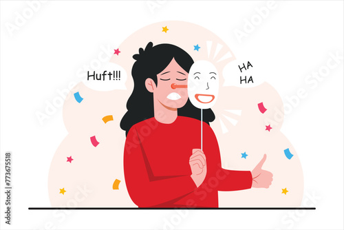 April Fools Flat Illustration Design