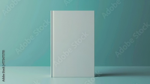 a clean book mock-up on a soft color background - template for product / design placement