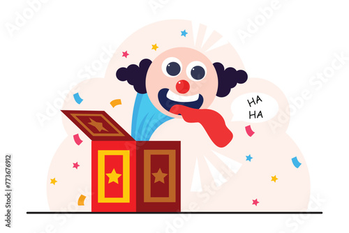 April Fools Flat Illustration Design