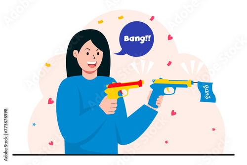 April Fools Flat Illustration Design