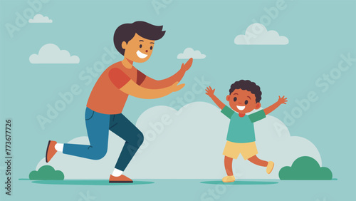 A child playing freely and confidently in their safe haven demonstrating the positive impact of a secure attachment to their parent.