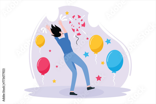 April Fools Flat Illustration Design
