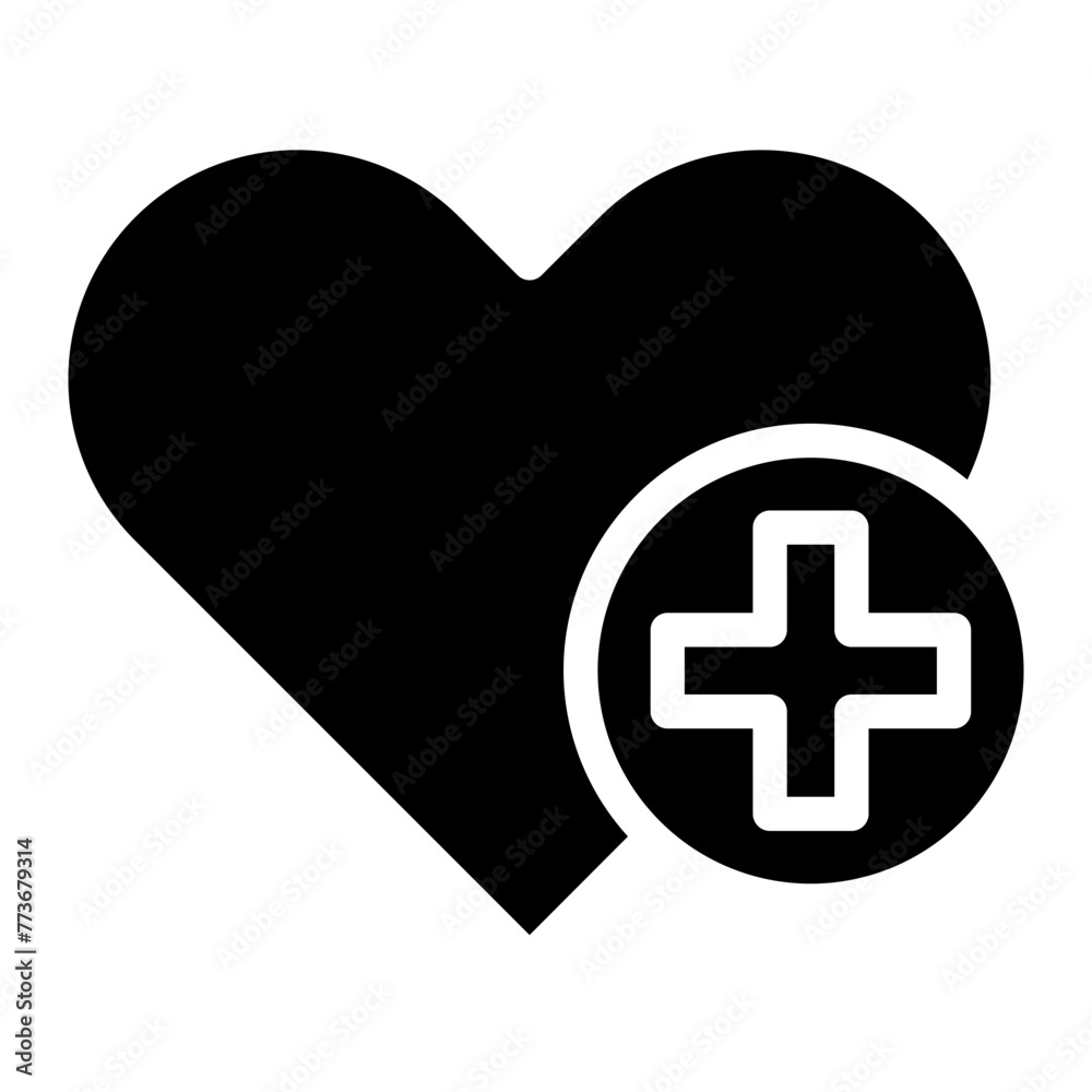 simple heart love icon with life health care cross vector giving charity support symbol illustration simple heart love icon with life health care cross vector giving charity support symbol illustration