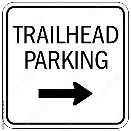 Campground parking sign trail head parking