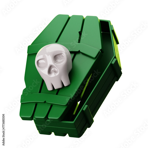 3d Skull and creepy illustration
 (ID: 773680304)