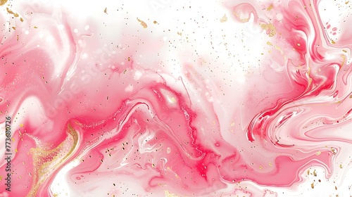 solid white background with pink swirls