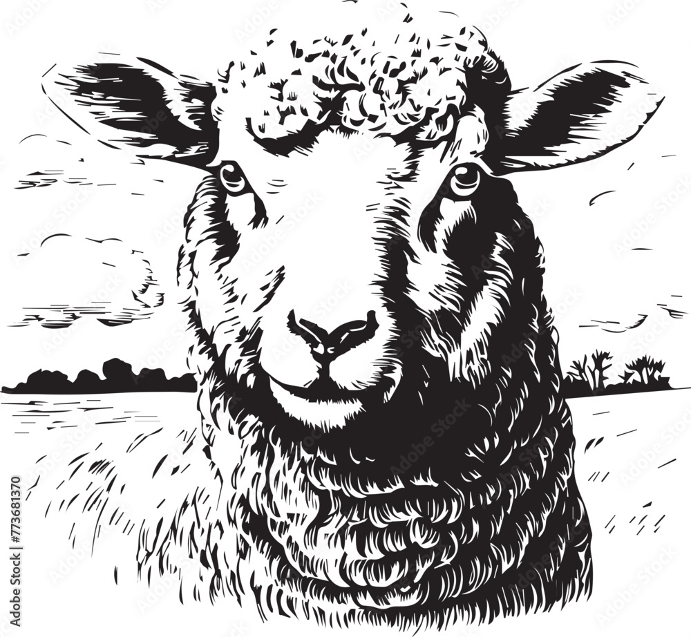 Fototapeta premium Black and white sheep