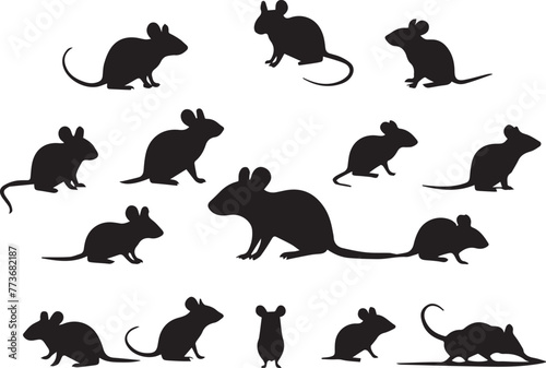 Hand drawn illustration of a mouse 
