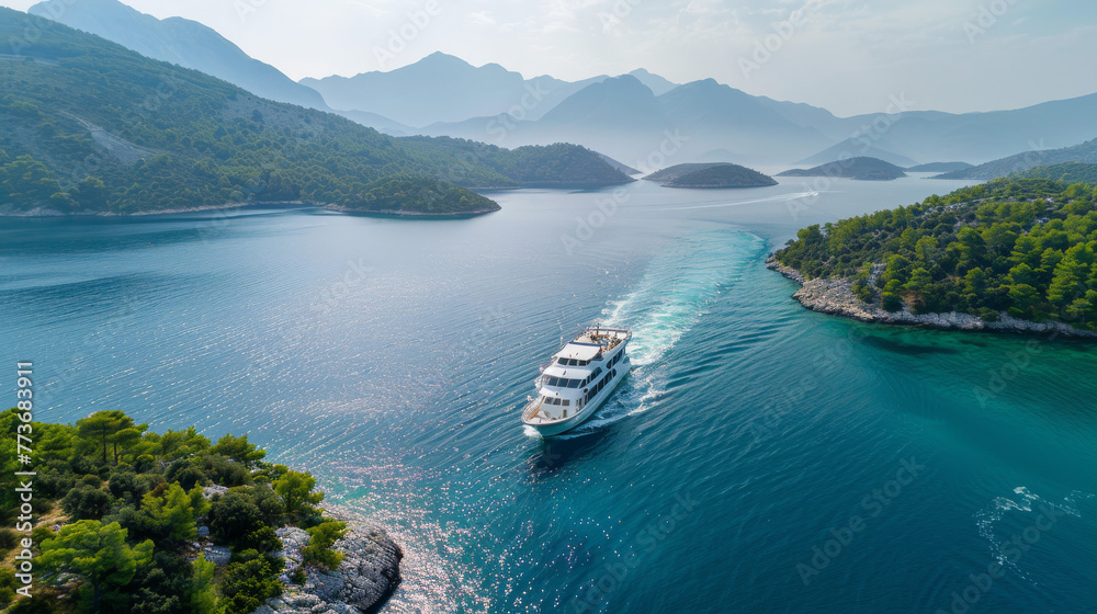 Obraz premium Splendor on Waves: High-Definition Luxury Voyage