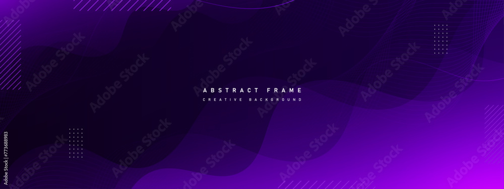 Dark purple gradient background, banner template, wave effect , colorful, creative background, suit for banner, cover, ad, etc. Vector ,eps10