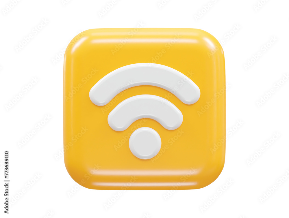 Wifi icon 3d rendering illustration Wifi icon 3d rendering illustration