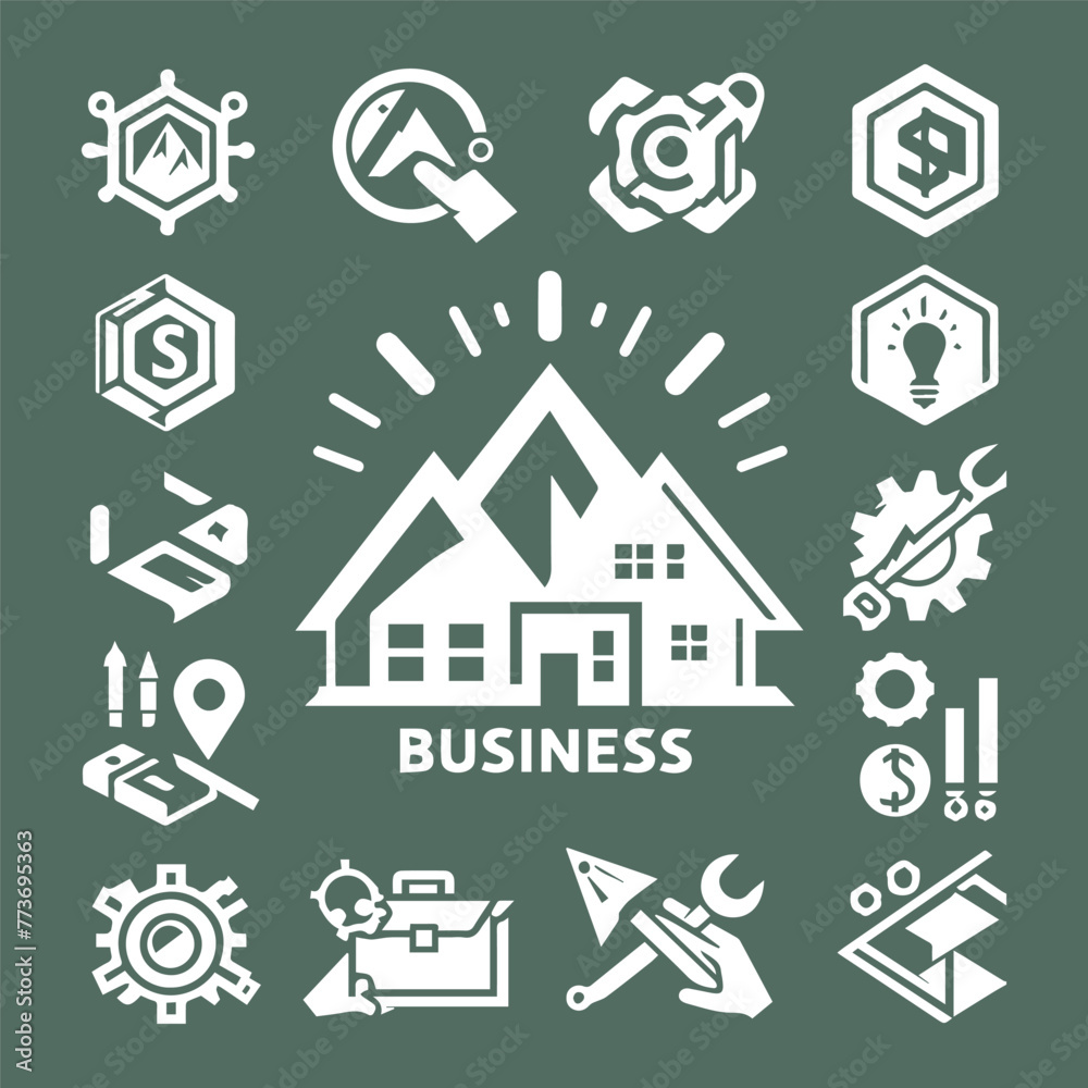 Iconic Symbol of Business Element Iconic Symbol of Business Element