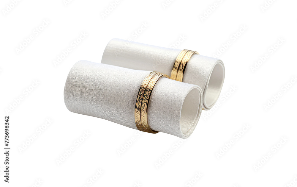 Elegant Napkin Ring Isolated on Transparent Background Elegant Napkin Ring Isolated on Transparent Background