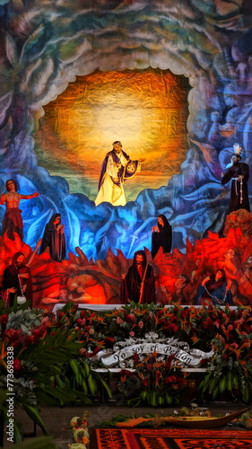 Altar of Veneration of Jesus Nazareno del Perdon, holy week in Antigua Guatemala