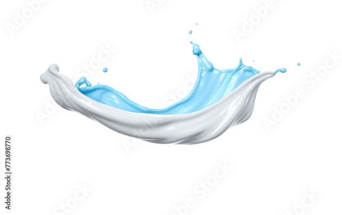 Fresh Toothpaste Splash Isolated on Transparent Background