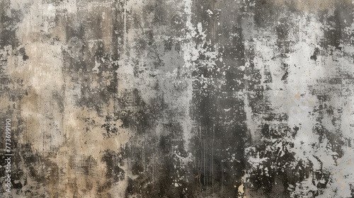 Grunge gray texture. Pattern of old worn rough surface. Dirty city abstract background © Maksim