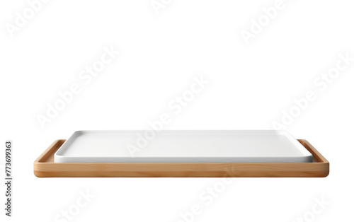 Sleek Serving Tray Isolated on Transparent Background