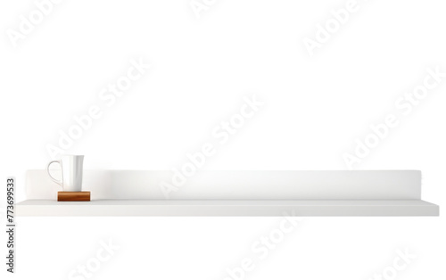 Modern Wall Shelf Design Isolated on Transparent Background photo