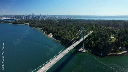 Aerial View of Stanley Park in Vancouver British Columbia