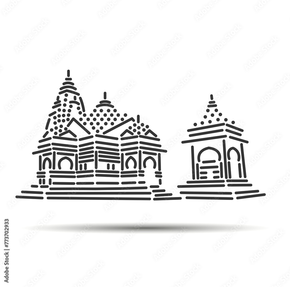 Trimbakeshwar Temple illustration vector icon. Trimbakeshwar Temple illustration vector icon.