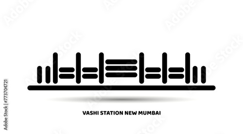 Vashi station of new mumbai vector icon