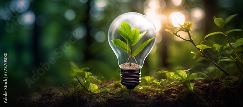 light bulb on grass