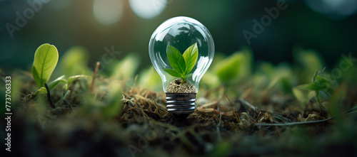 light bulb in the grass