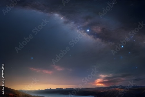 Default Beautiful Full HD Image of Stars in the Forest and Mountain