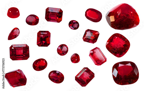 Red Ruby Gemstone PNG Transparent Luxury Precious Jewelry Elements