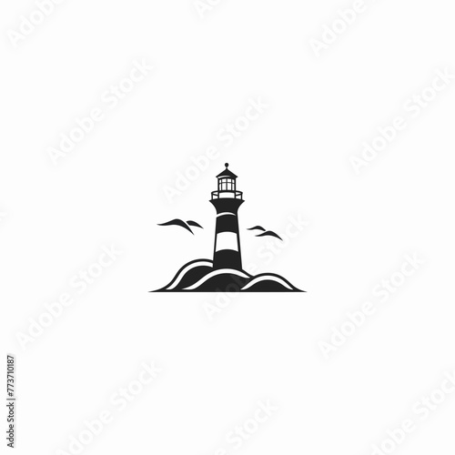 Lighthouse logo design vector illustration
