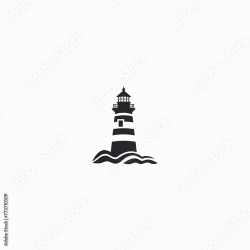 Lighthouse logo design vector illustration