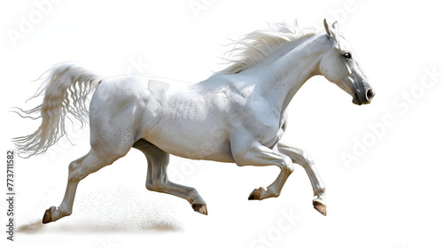 Picture presenting the galloping white horse Picture presenting the galloping white horse  Generative Ai