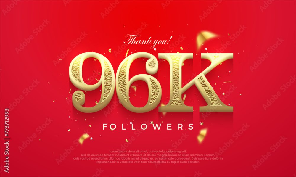 96k number to say thank you. social media post banner poster design ...
