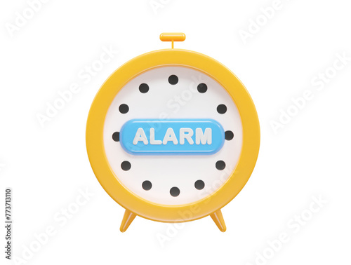 alarm icon 3d illustration rendering