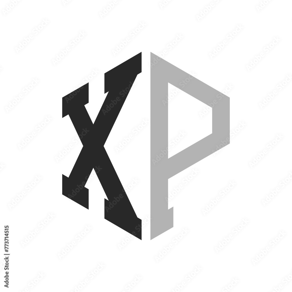 Fototapeta premium Modern Unique Hexagon Letter XP Logo Design Template. Elegant initial XP Letter Logo Concept