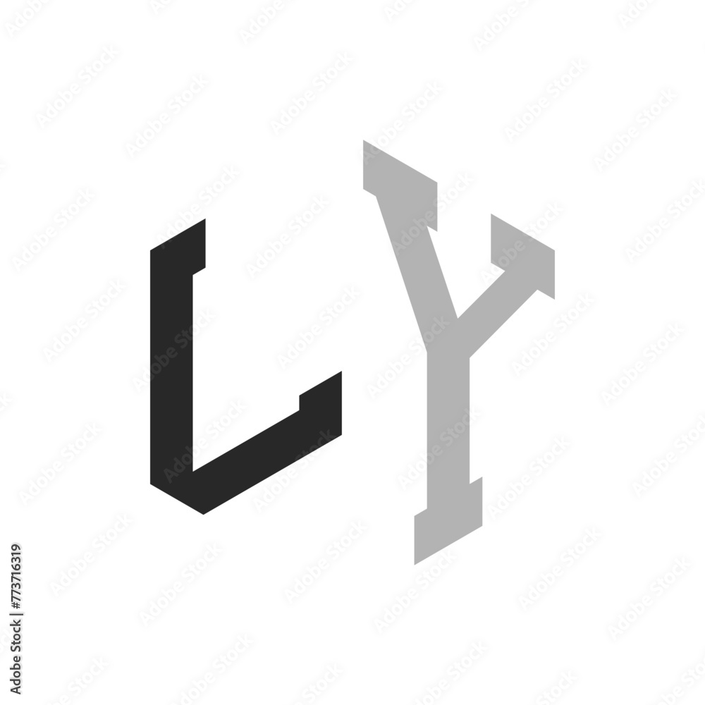 Modern Unique Hexagon Letter LY Logo Design Template. Elegant initial LY Letter Logo Concept Modern Unique Hexagon Letter LY Logo Design Template. Elegant initial LY Letter Logo Concept