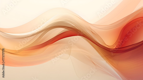 Digital orange and white fantasy curve abstract graphic poster web page PPT background